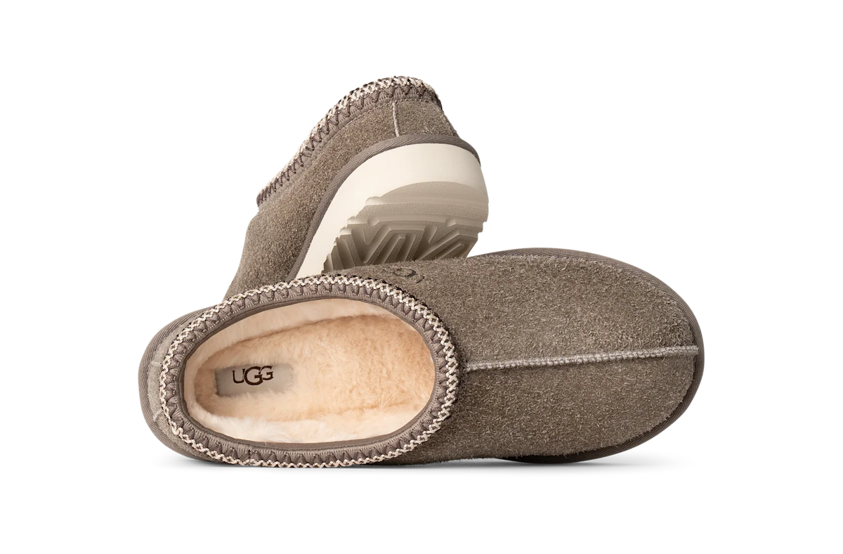 UGG Tasman Shaggy Suede Slipper Smoke Plume
