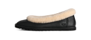 UGG Zora Leather Ballet Flat Black (Women's)