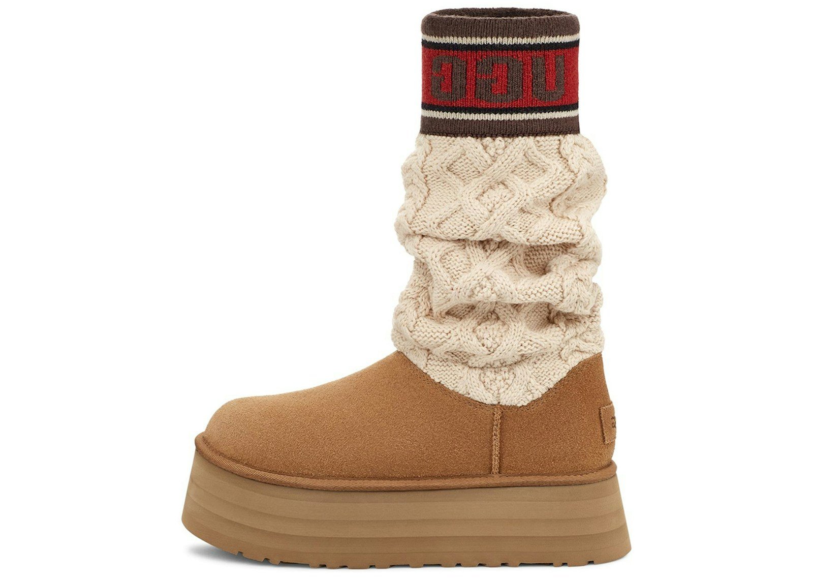 UGG Classic Sweater Letter Boot Chestnut (Women's)