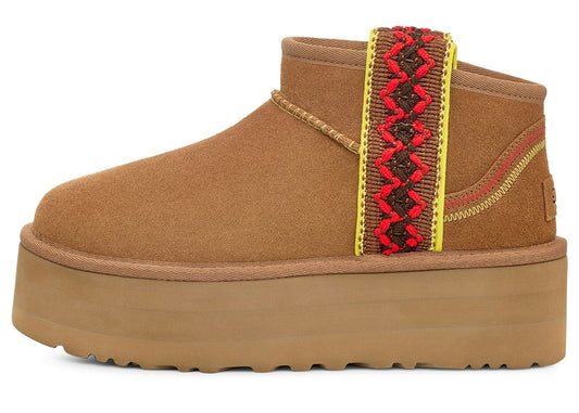 UGG Classic Ultra Mini Braid Boot Chestnut (Women's)