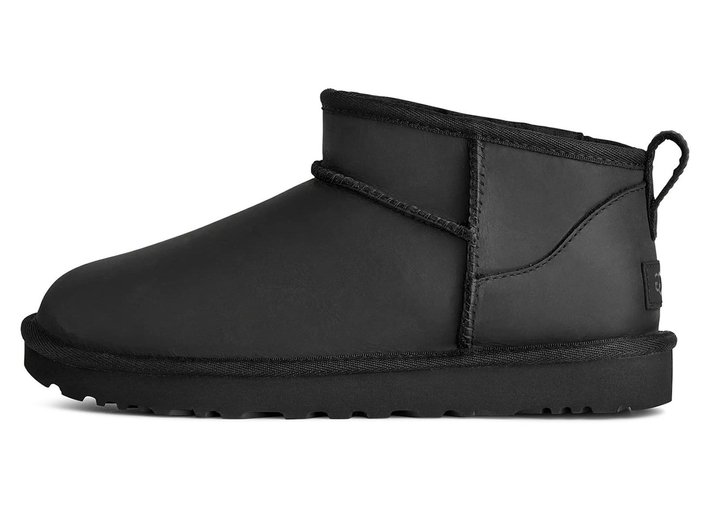 UGG Classic Ultra Mini Leather Boot Black (Women's)
