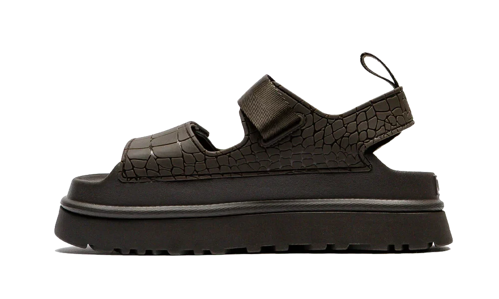 UGG GoldenGlow Embossed Sandal Dense Smoke