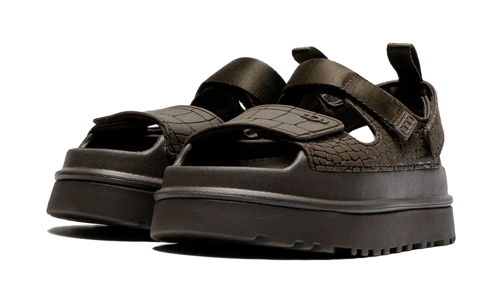UGG GoldenGlow Embossed Sandal Dense Smoke