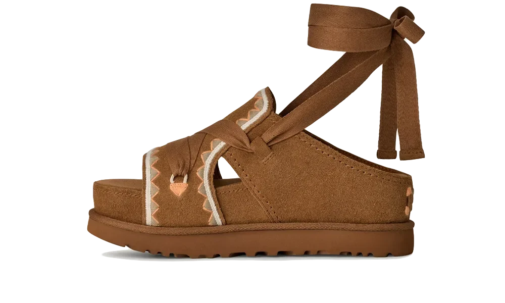 UGG Goldenstar Hi Artistitch Slide Chestnut Multi