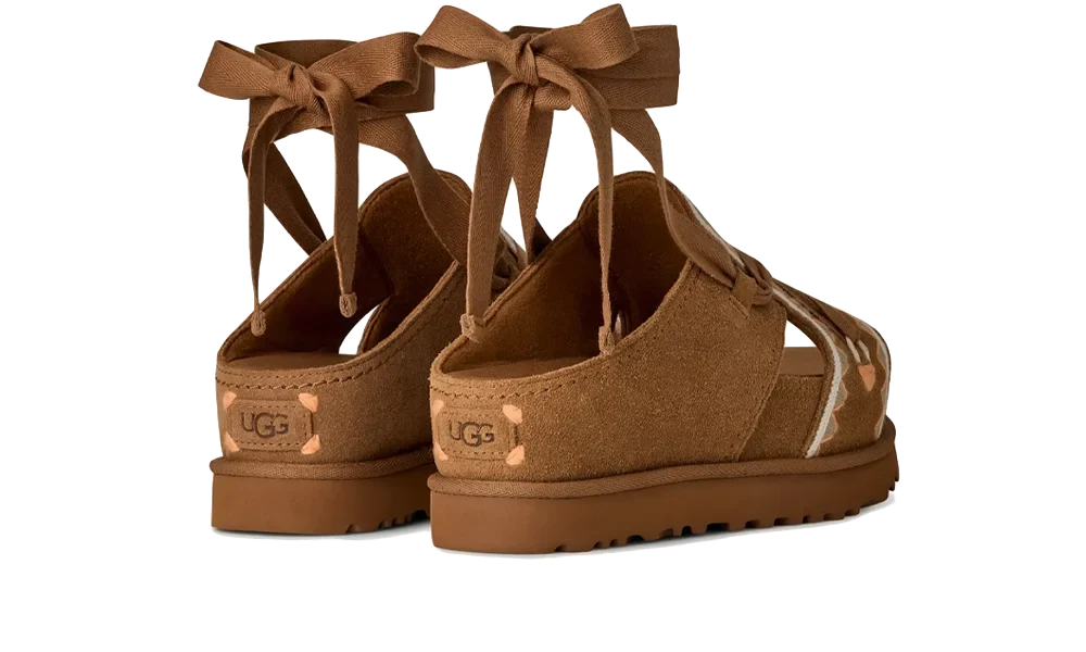 UGG Goldenstar Hi Artistitch Slide Chestnut Multi