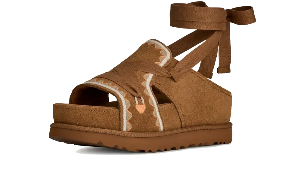 UGG Goldenstar Hi Artistitch Slide Chestnut Multi
