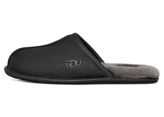 UGG Scuff Leather Slipper Black