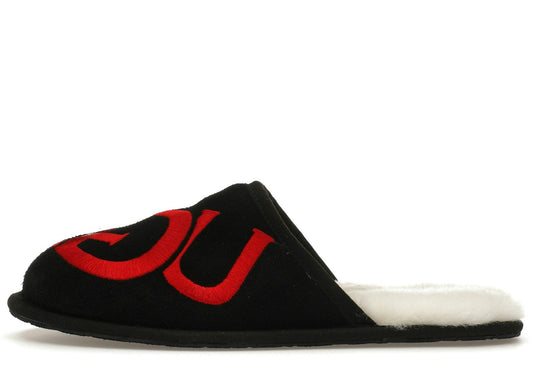 UGG Scuff Logo Slipper Black Red