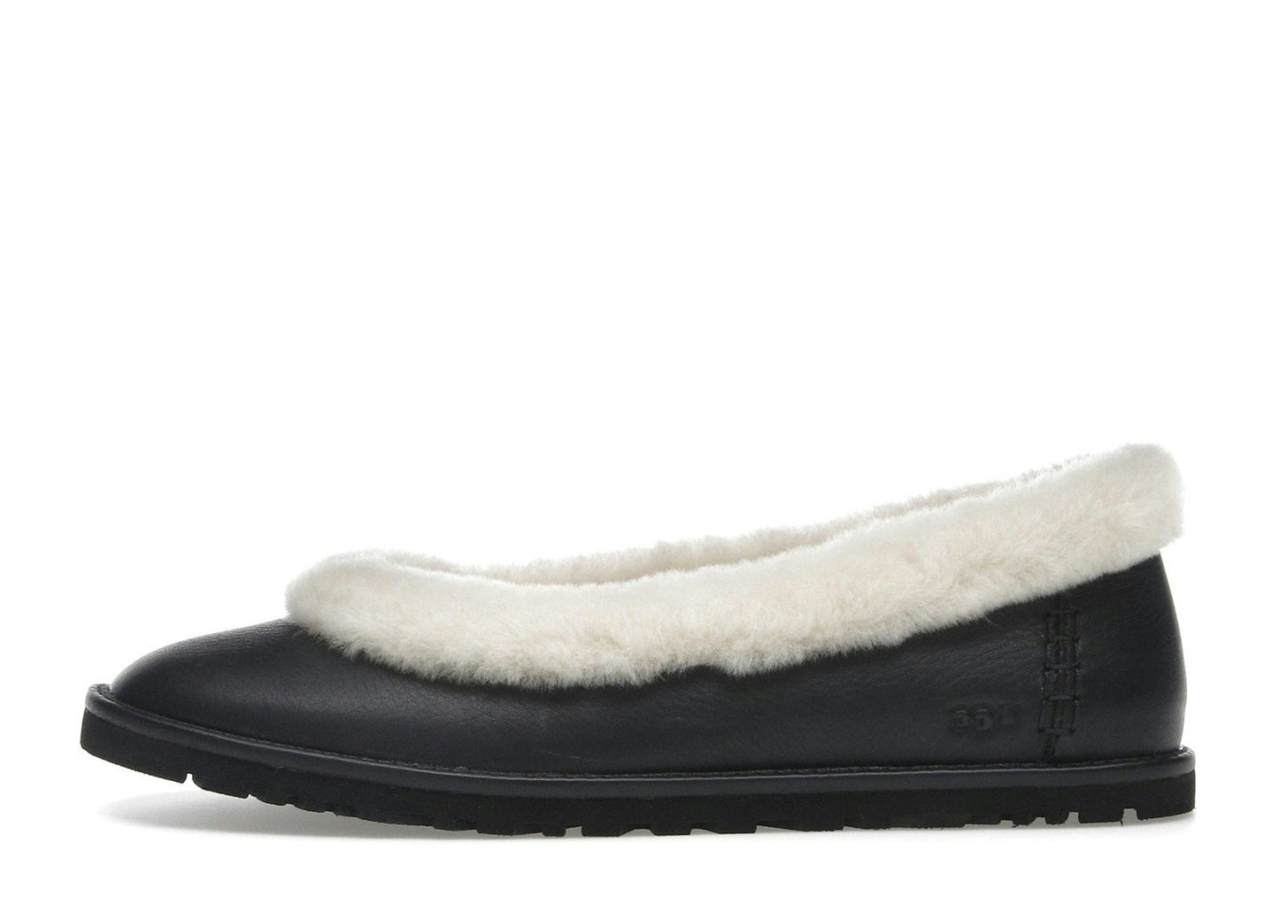 UGG Zora Leather Ballet Flat Black (Women's)