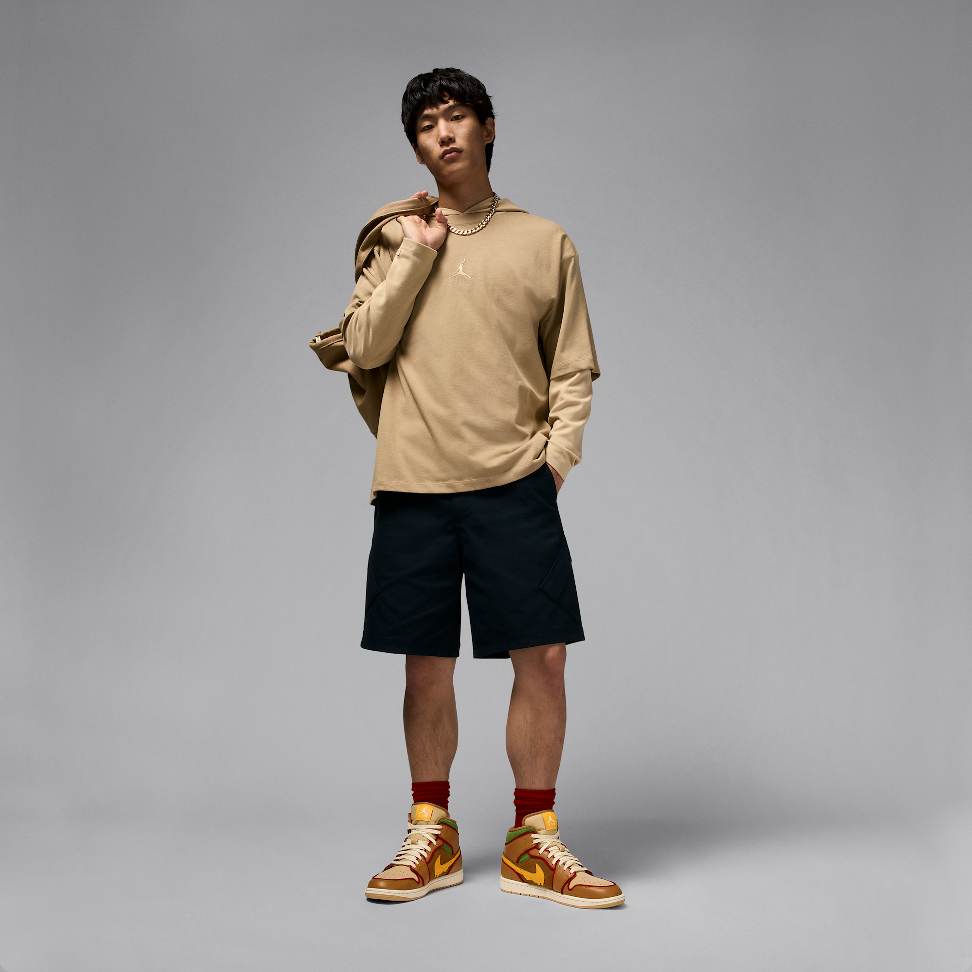Jordan 1 Mid SE Cheeseburger