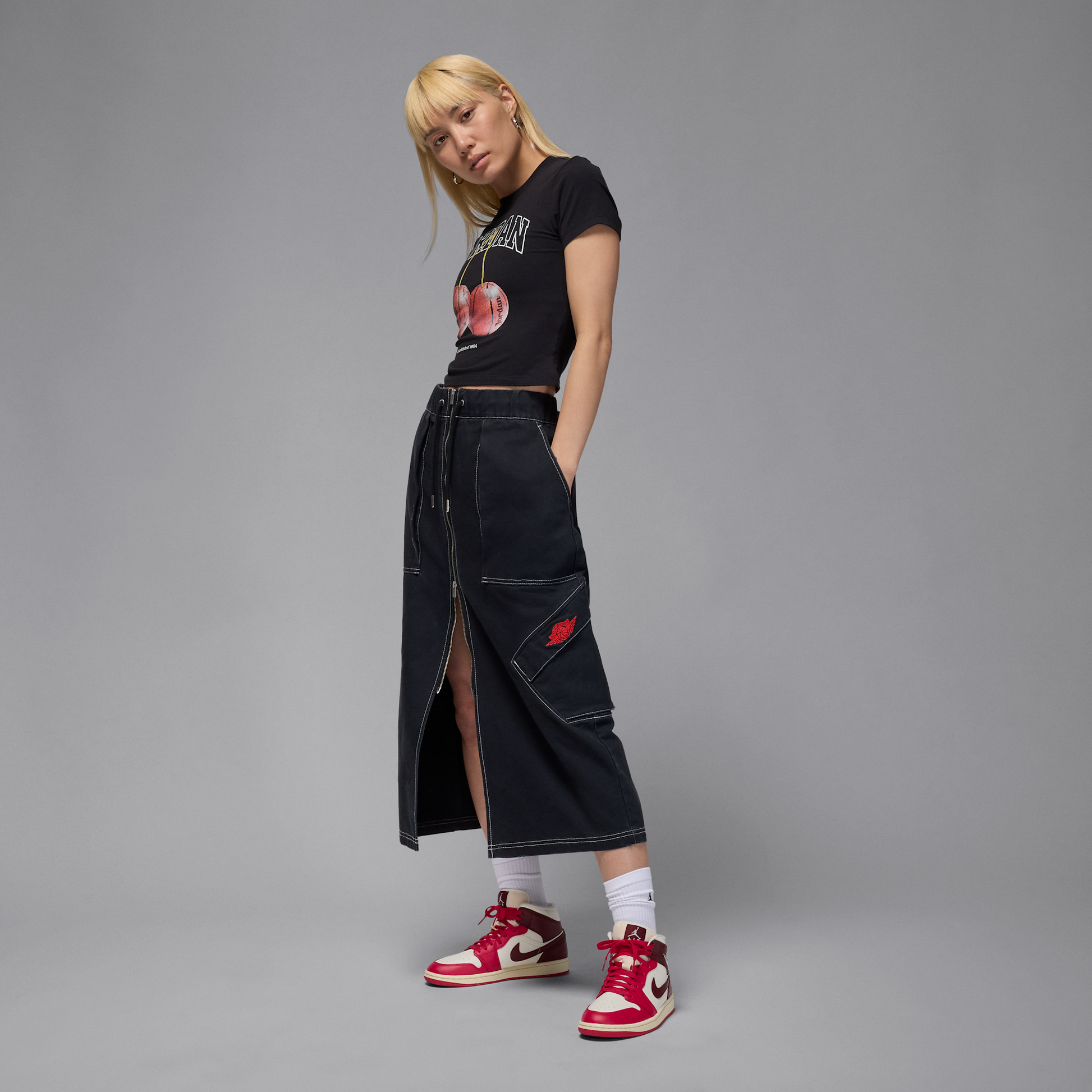 Jordan 1 Mid Sail Mystic Hibiscus (Women's)