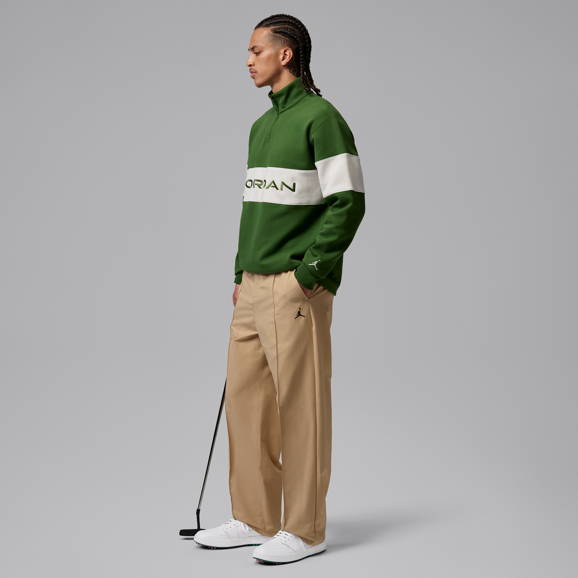 Jordan 1 Low Golf Spiked White Fir Elemental Pink