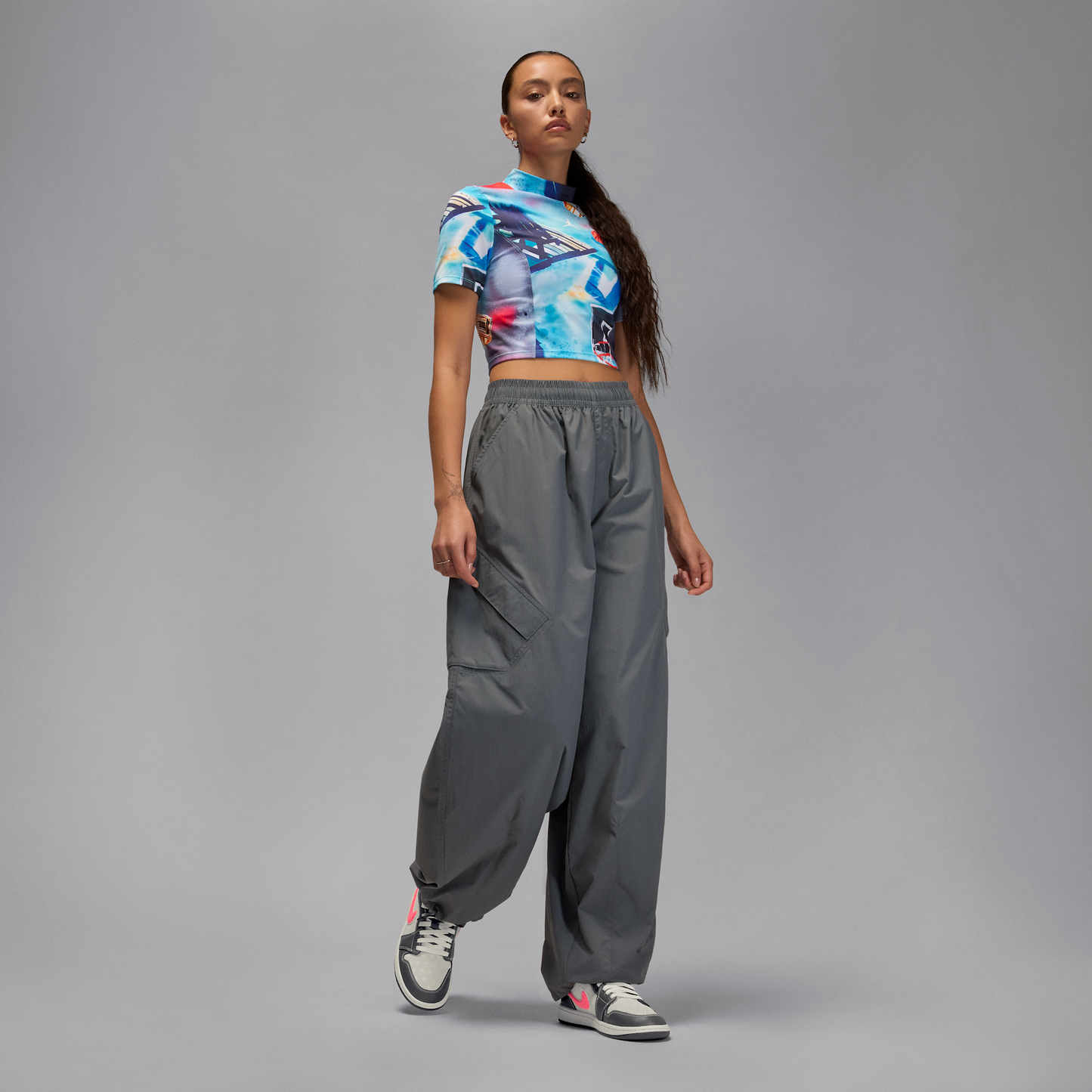 Jordan 1 Low Light Graphite Hot Punch (Women's)
