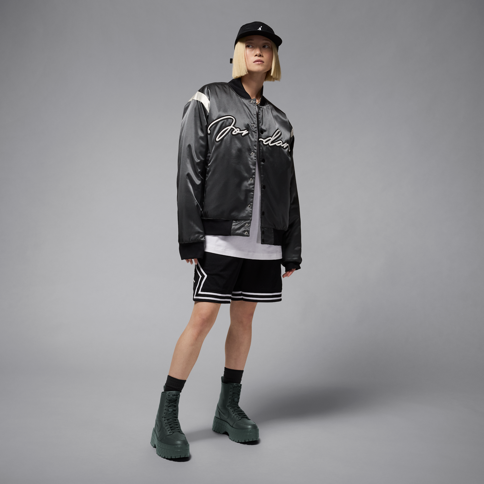 Jordan 1 High Brooklyn Dark Spruce Green (Women's)