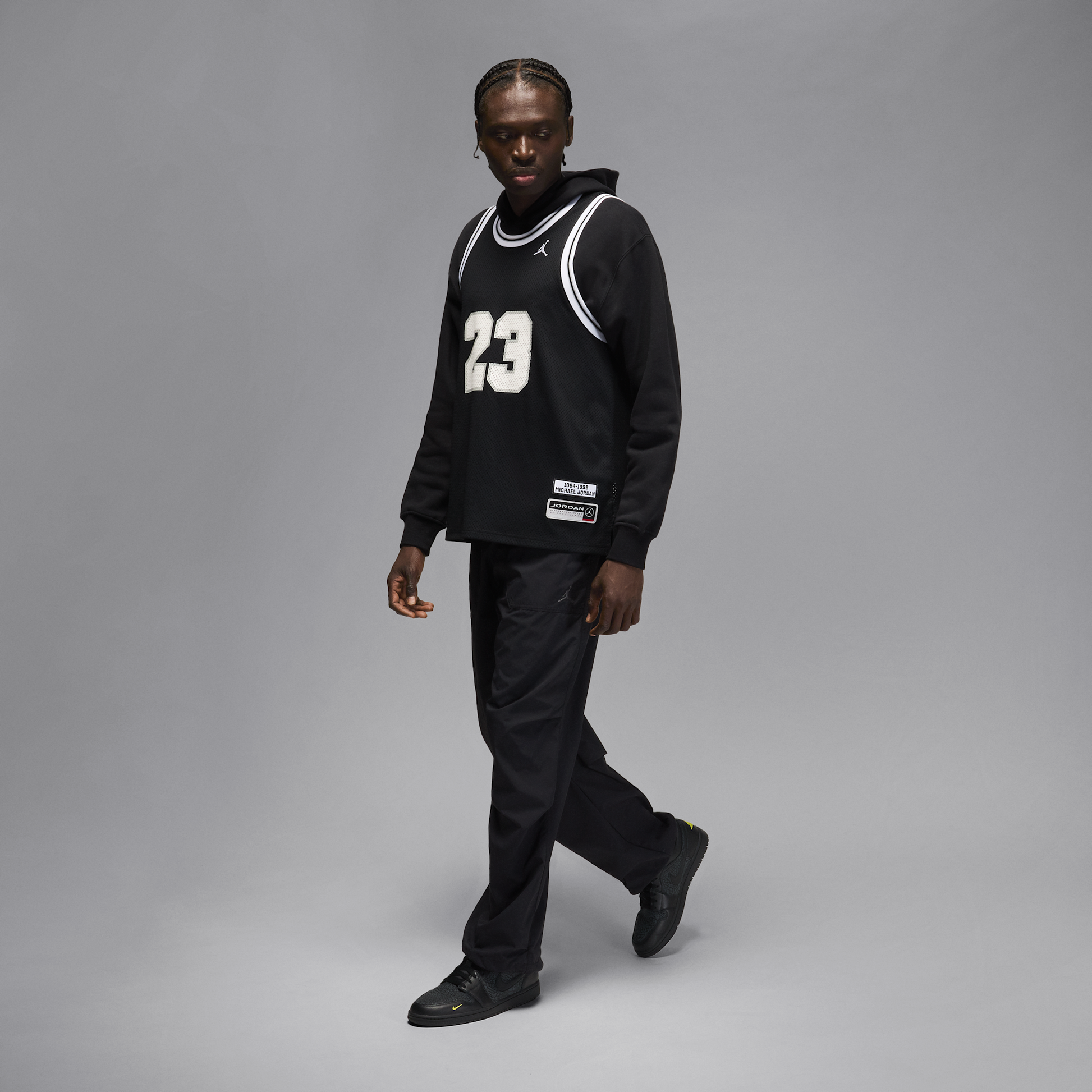 Jordan 1 Low Black Elephant Print