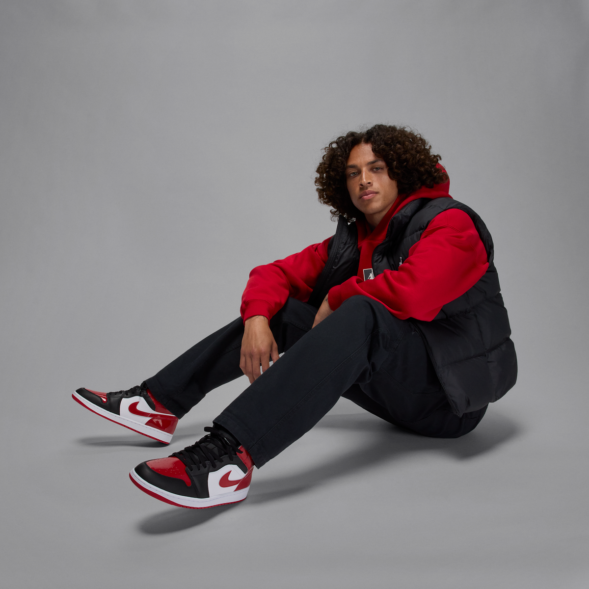 Jordan 1 Mid SE Patent Bred Toe