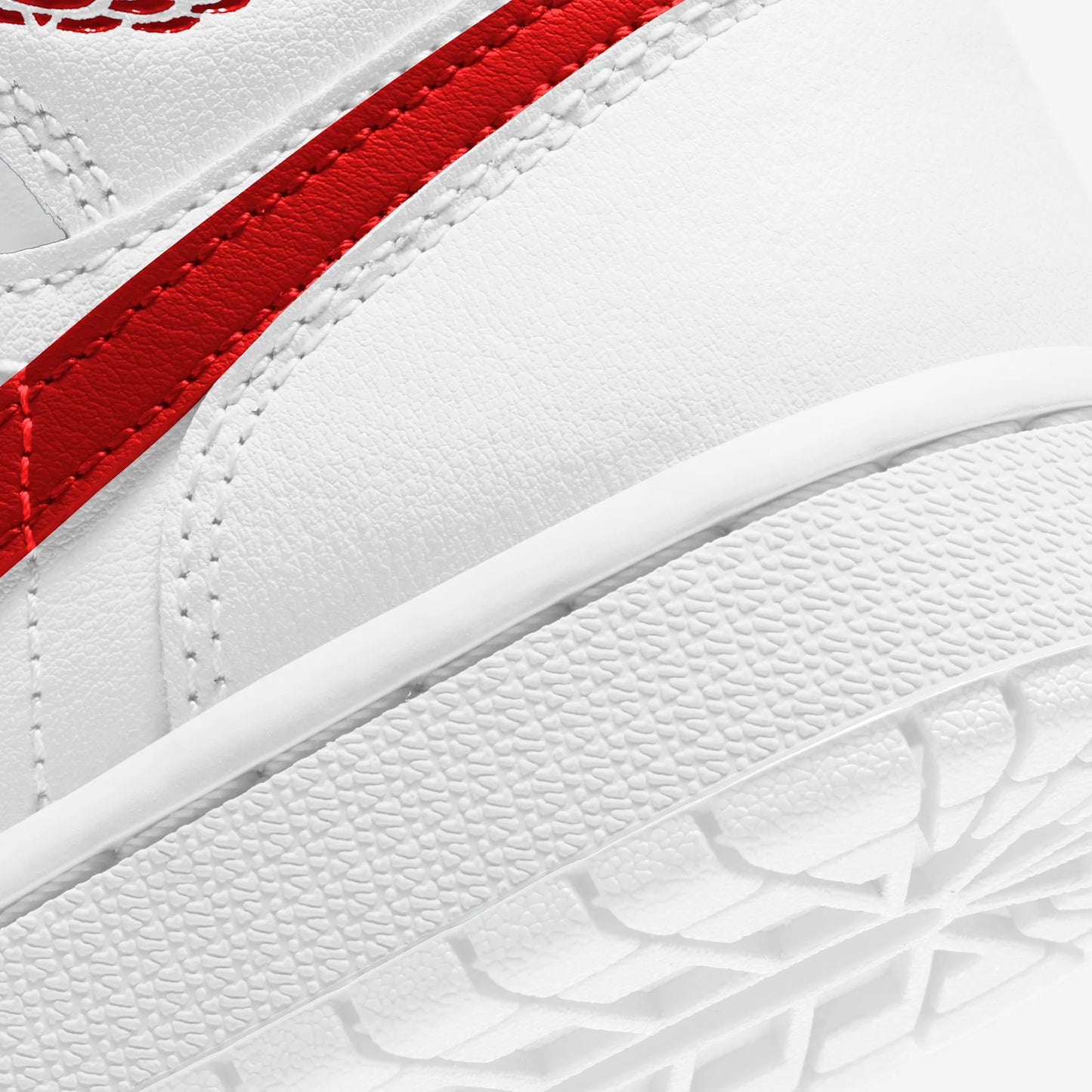 Jordan 1 Mid White University Red (Women's)