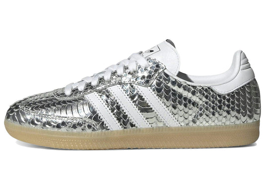adidas Samba OG Patent Snakeskin Silver Metallic (Women's)