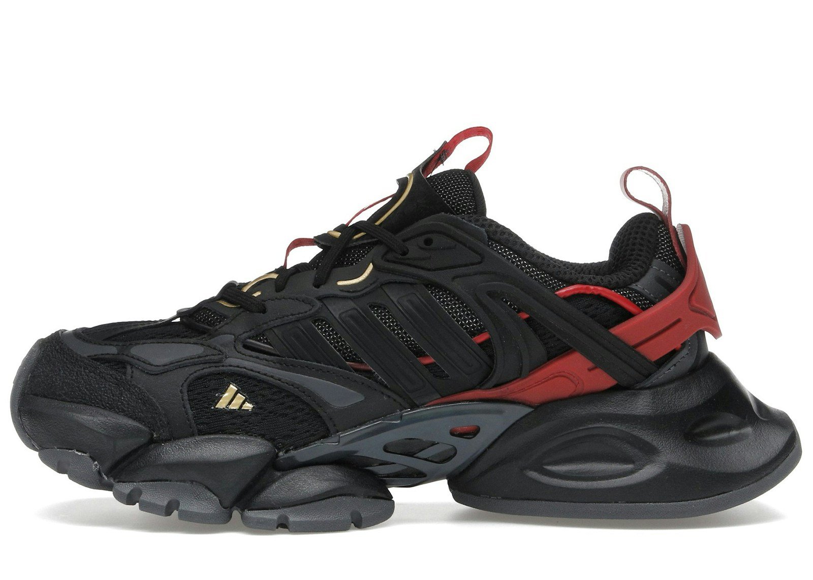 adidas XLG Runner Deluxe Black Gold Metallic Red