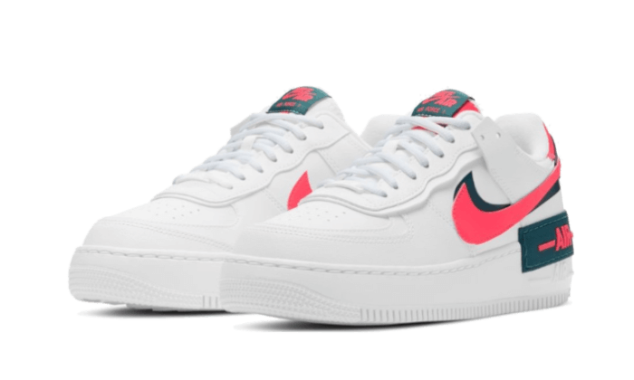 Air Force 1 Shadow White Dark Teal Solar Red (DB3902-100) - 36.5 EU - 4.5 US - Red | SOSUKICKS