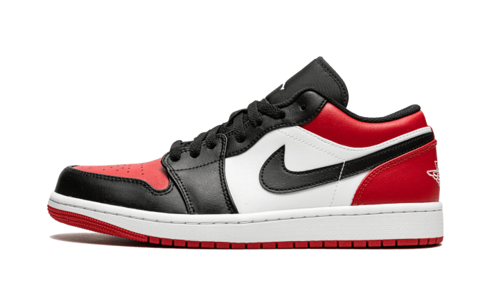Air Jordan 1 Low Bred Toe (2021) (553560-612) - EU 35.5–46 - Red | SOSUKICKS