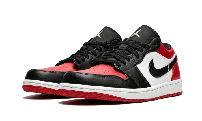 Air Jordan 1 Low Bred Toe (2021) (553560-612) - 36 EU - 4Y US - Red | SOSUKICKS