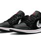 Air Jordan 1 Low Brushstroke Swoosh Black - DA4659-001