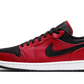 Air Jordan 1 Low Reverse Bred Pebbled Swoosh (553558-605) - EU 40–46 - Red | SOSUKICKS