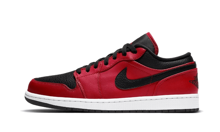 Air Jordan 1 Low Reverse Bred Pebbled Swoosh (553558-605) - EU 40–46 - Red | SOSUKICKS