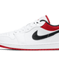 Air Jordan 1 Low White University Red Black - 553558-118