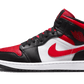 Air Jordan 1 Mid Alternate Bred Toe (554725-079) - EU 35.5–46 - Red | SOSUKICKS