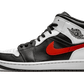 Air Jordan 1 Mid Black Chile Red White