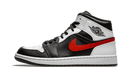 Jordan 1 Mid Black Chile Red White