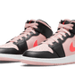Air Jordan 1 Mid Black Pink Crimson - 554725-604