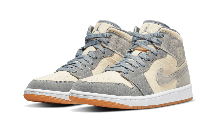 Air Jordan 1 Mid Coconut Milk Particle Grey (DN4346-100) - 36 EU - 4Y US - Gray | SOSUKICKS