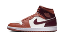 Jordan 1 Mid Dusty Peach Night Maroon (Women's)