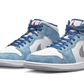 Air Jordan 1 Mid French Blue Fire Red