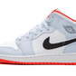 Air Jordan 1 Mid Half Blue Polka Dot Swoosh - 555112-400