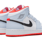 Air Jordan 1 Mid Half Blue Polka Dot Swoosh - 555112-400