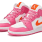 Air Jordan 1 Mid Pinksicle Safety Orange (DX3240-681) - 36 EU - 4Y US - Orange | SOSUKICKS