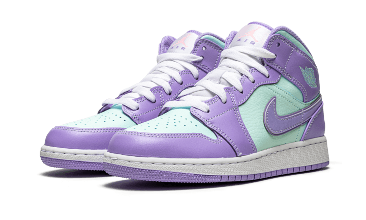 Air Jordan 1 Mid Purple Aqua (554725-500) - 36 EU - 4Y US - Blue | SOSUKICKS