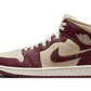 Air Jordan 1 Mid Split Beach Cherrywood Red