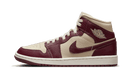 Air Jordan 1 Mid Split Beach Cherrywood Red