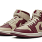 Air Jordan 1 Mid Split Beach Cherrywood Red