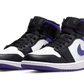 Air Jordan 1 Mid White Black Purple