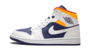 Air Jordan 1 Mid White Laser Orange Deep Royal Blue