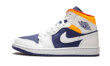 Air Jordan 1 Mid White Laser Orange Deep Royal Blue