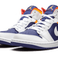 Air Jordan 1 Mid White Laser Orange Deep Royal Blue (554725-131) - 36.5 EU - 4.5Y US - White | SOSUKICKS