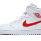 Air Jordan 1 Mid White University Red