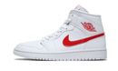 Jordan 1 Mid White University Red (Women's)